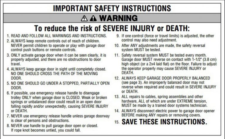 Garage Door Safety Features - Spot On Inspection